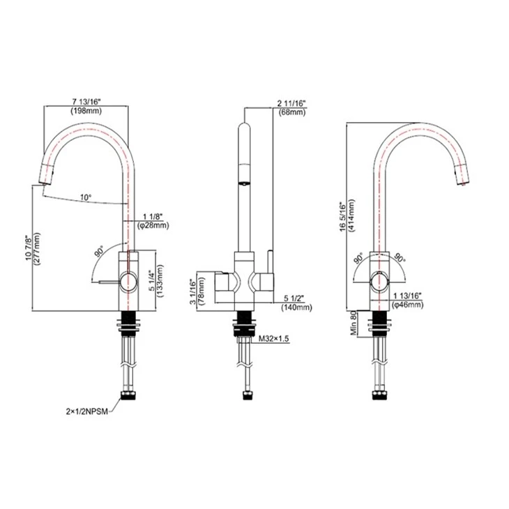 4 in 1 hot water tap